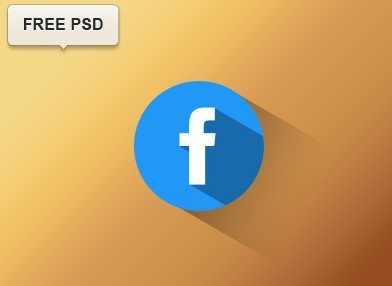 Flat Facebook Icon PSD