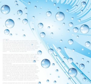 Fresh Blue Bubble and Splash Background Vector