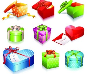 Set Of Vector Gift Box Icons