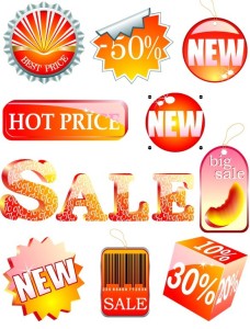 Set Of Vector Retail Sale and Promotion Icons