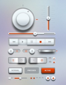 Light Music UI Design Kit PSD