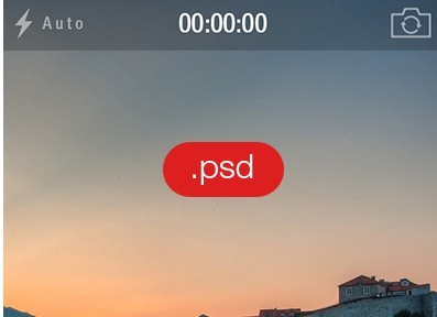 iOS 7 Camera Layers PSD