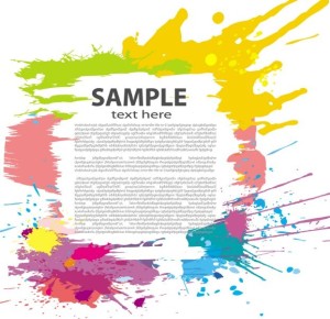 Colour Splash Vector Frame