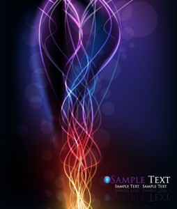 Gorgeous Abstract Colorful Curves Background Vector 03