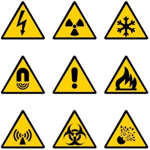 Yellow and Black Warning Signs Vector 02