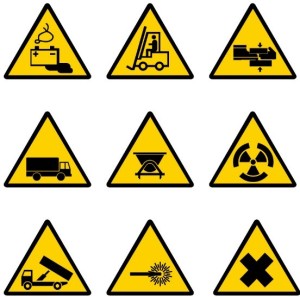 Yellow and Black Warning Signs Vector 03