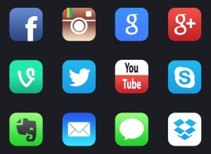 12+ New iOS 7 Style Social Media APP Icons