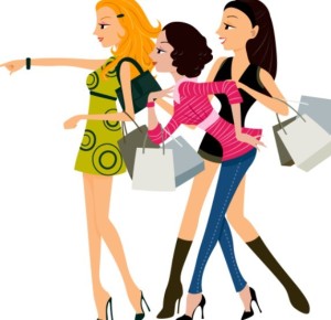 Fashion Shopping Girls Vector