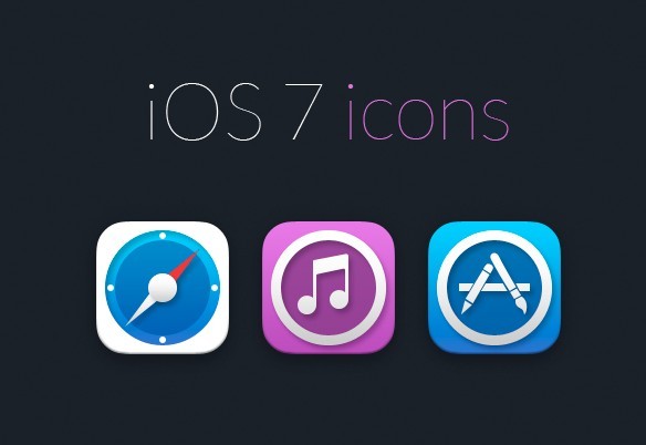 3 iOS 7 Icons PSD