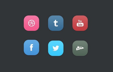 6 Minimal iOS 7 Style App Icons PSD