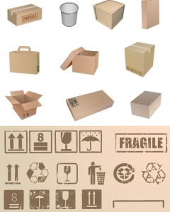 Set Of Vector Packaging Box Mockups 01