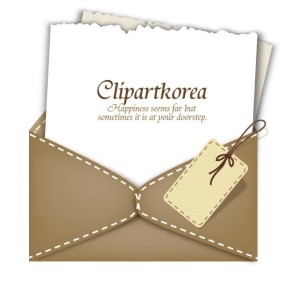 Vintage Leather Envelope and Note Paper Vector