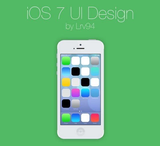 iOS 7 GUI PSD