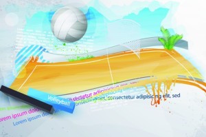 Elegant Abstract Volleyball Court Background Vector