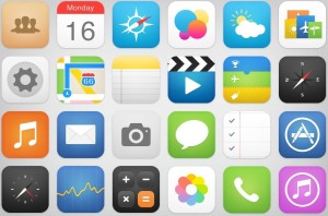 24 New iOS 7 Style App Icons PSD