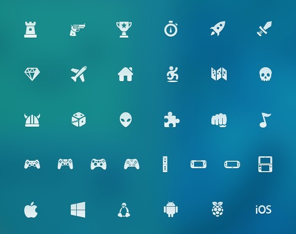 Video Game Icons Pack PSD