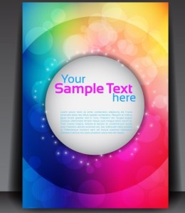 Fantastic Magazine Flyer Template with Colorful Abstract Background Vector 01