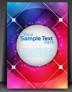 Fantastic Magazine Flyer Template with Colorful Abstract Background Vector 02