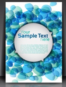 Fantastic Magazine Flyer Template with Colorful Abstract Background Vector 03