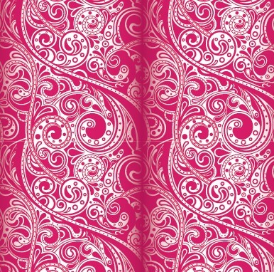 Noble Floral Damask Vector Patterns 04