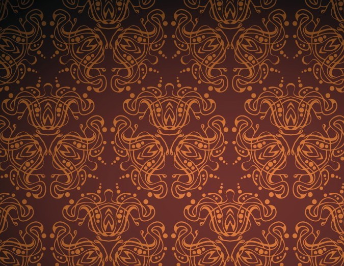 Seamless Floral Damask Ornamental Pattern Background Vector 05