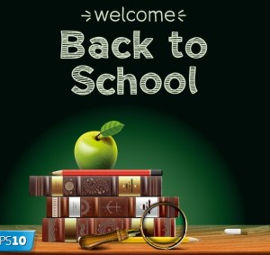 Back To School Concept Background Illustration Vector 04