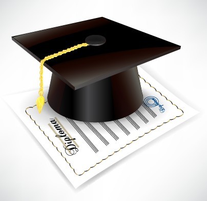 Vector Diploma and Graduation Cap 05