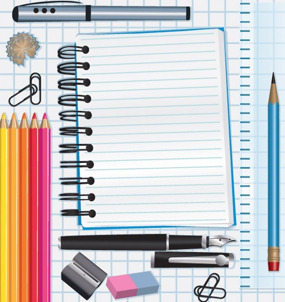 Vector Essential Stationery for Students 04