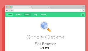 Flat Style Web Browsers PSD