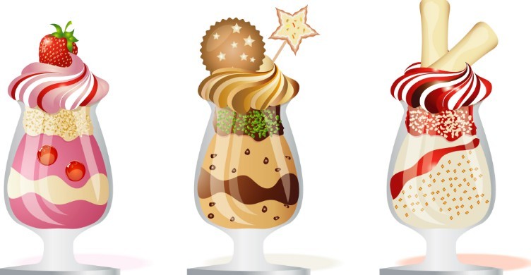 Vector Delicious Ice Cream Desserts 01