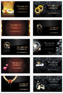 Set Of Elegant Jewelry Card Templates Vector