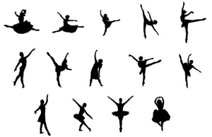 Set Of Vector Ballerina Silhouettes 02