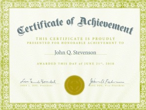 Vintage Certificate Of Achievement Design Vector 01