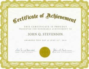 Vintage Certificate Of Achievement Design Vector 03