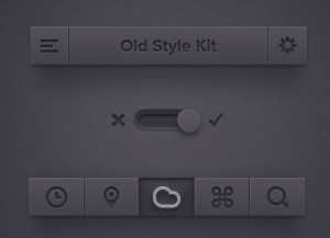 Old Style Mobile App UI Kit PSD