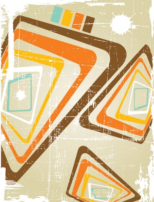 Retro Abstract Poster Background Vector 01