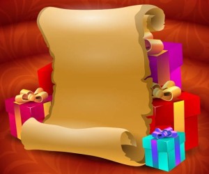 Shabby Festive Roll and Gift Boxes Vector 01