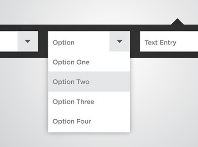 Clean Grey Drop Down Menu Design Vector