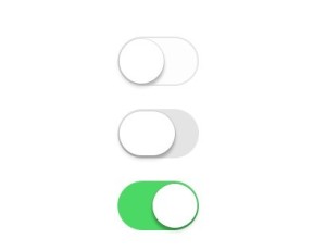 Flat iOS 7 Switch Buttons PSD