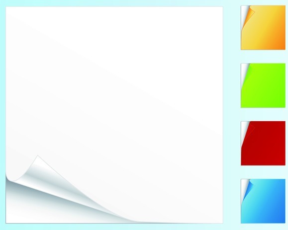 Set Of Colorful Bland Sticky Notes Vector