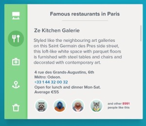 Flat Restaurant Widget PSD