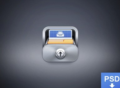 Folder Documents iOS Icon PSD