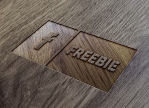 PSD Wood Logo Mockup Template