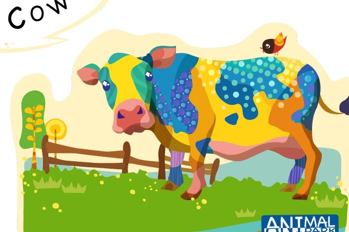 Cute Cartoon Cow Illustration Vector