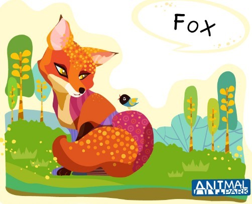 Cute Cartoon Fox Illustration Vector