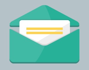 Flat Green Mail Icon PSD