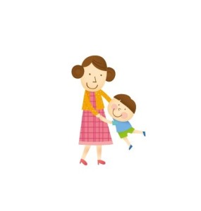 Cartoon Mother and Child