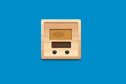 Vintage Wooden Radio