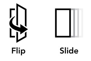 Vector Dark Flip and Slide Icons