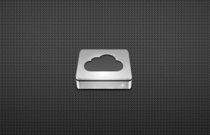 3D Cloud Disk Icon PSD